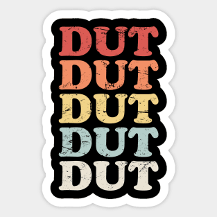 DUT | Retro Vintage Marching Band Drum Line Sticker